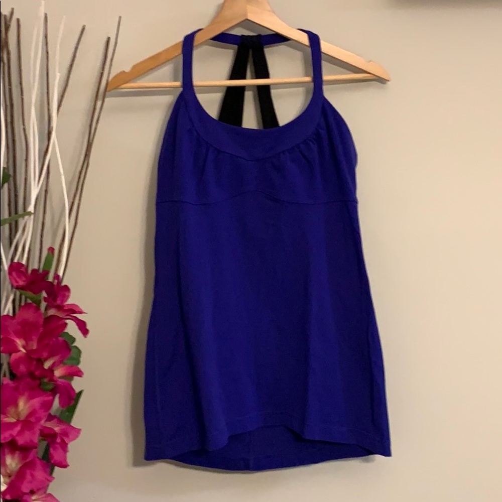 Lululemon Tank Top Blue/Black Sz 2